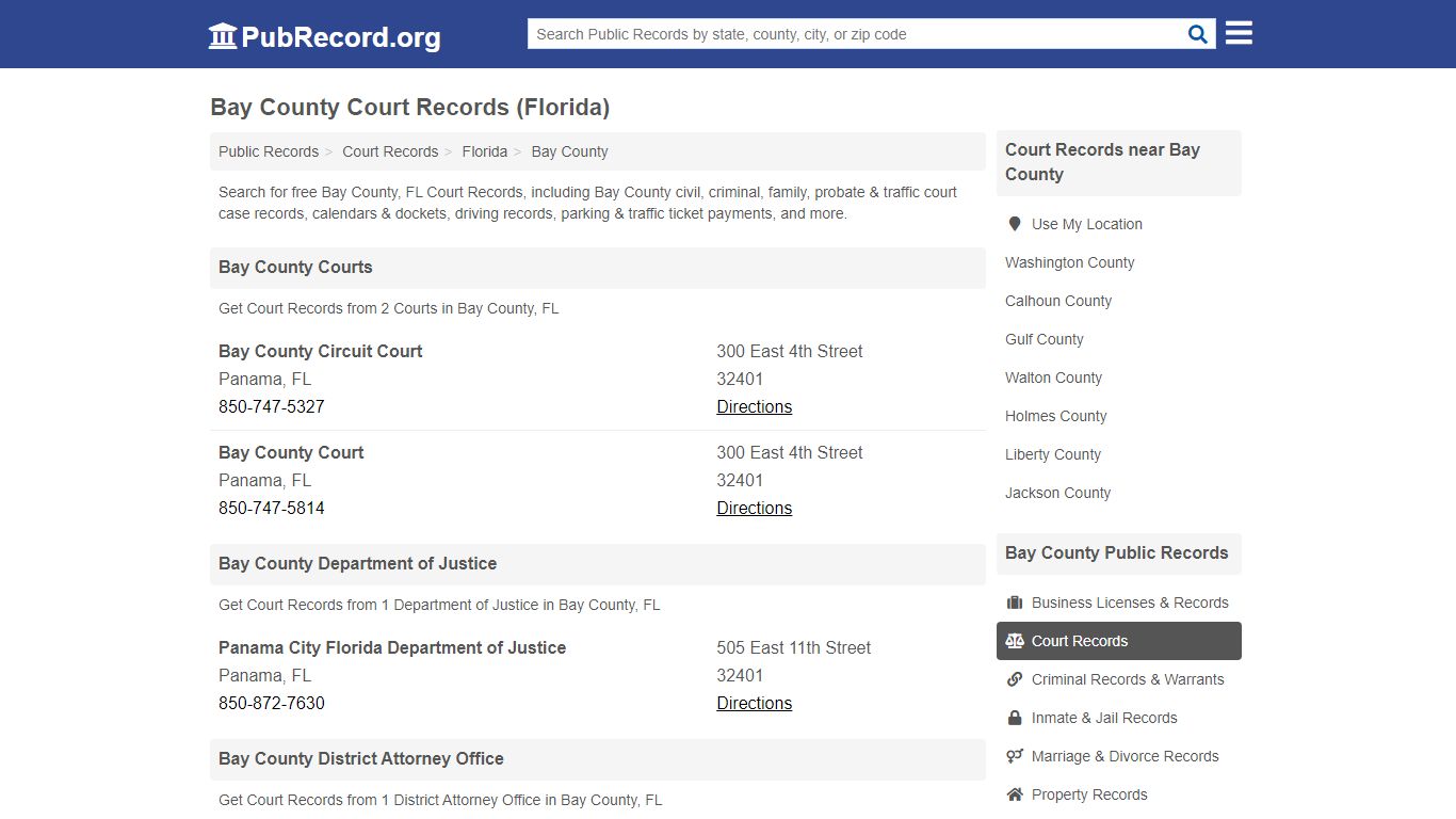 Free Bay County Court Records (Florida Court Records)