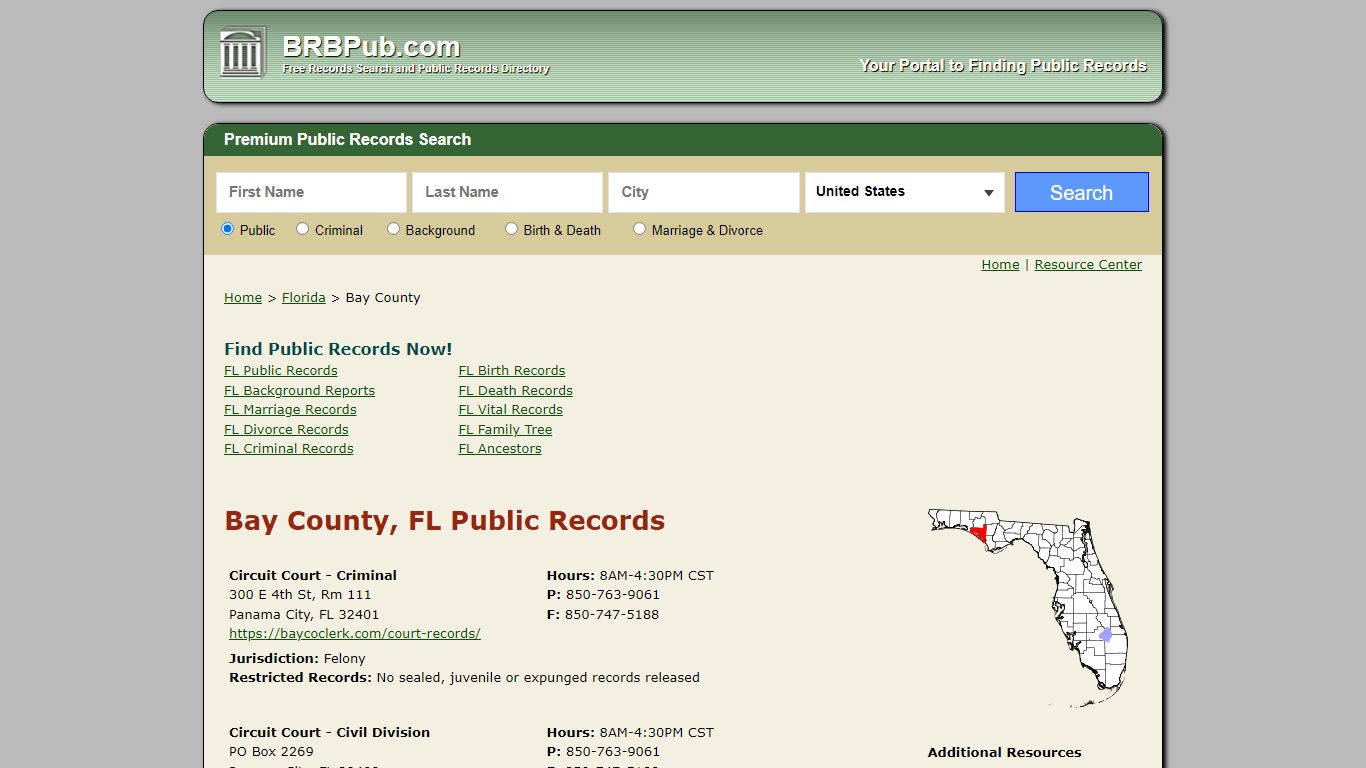 Bay County Public Records | Search Florida Government ...
